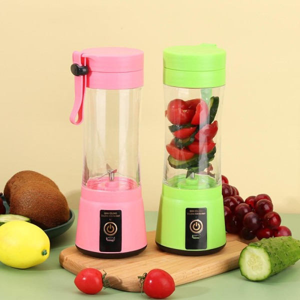Bærbar frukt juice blendere sommer personlig elektrisk mini flaske hjemme USB 6 blader juicer
