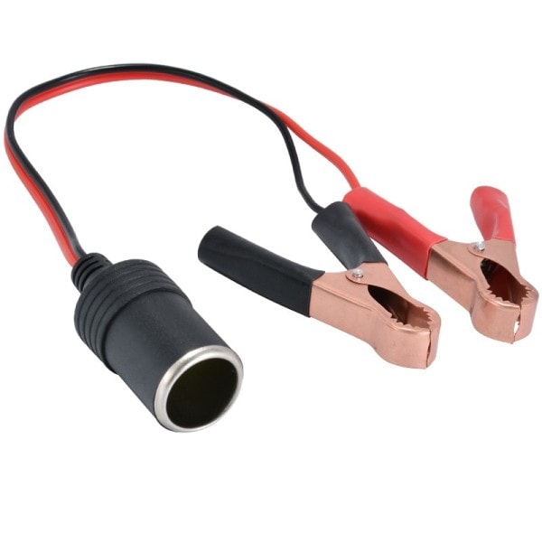 Bil batteri terminal klemme klips sigarett lighter strøm stikkontakt adapter