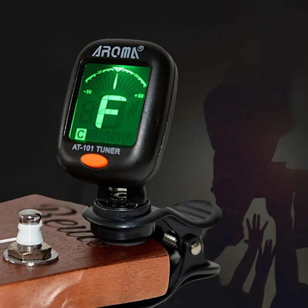 Gitarr Tuner AT-01A/101 Fullbar Roterbar Clip-on Tuner Hög Känslighet för Bas Ukulele Kromatisk Gitarr Tillbehör