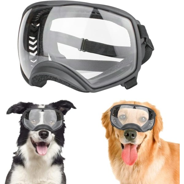 Klar Hund Goggles Medium Large Hund Sport Solbriller UV Beskyttelse Bløde Kæledyr Goggles