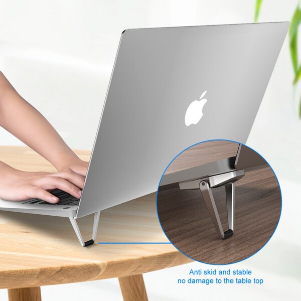 Metal Foldbar Laptop Stativ Basis Slidsikker Bracket Til Macbook Pro Air