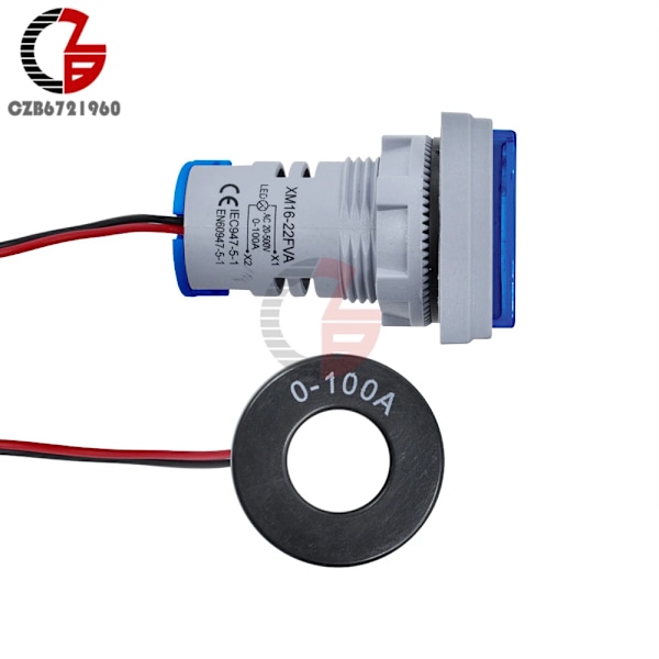 AC 50-500V AC 6-100 Square/Round LED Digital Voltmeter Amperemeter 220V 0-100A Spænding