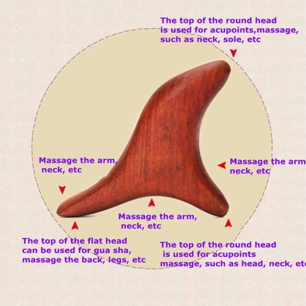 Træ Trigger Point Massage Gua Sha Værktøj Professionelt Lymphatic Drænage Værktøj