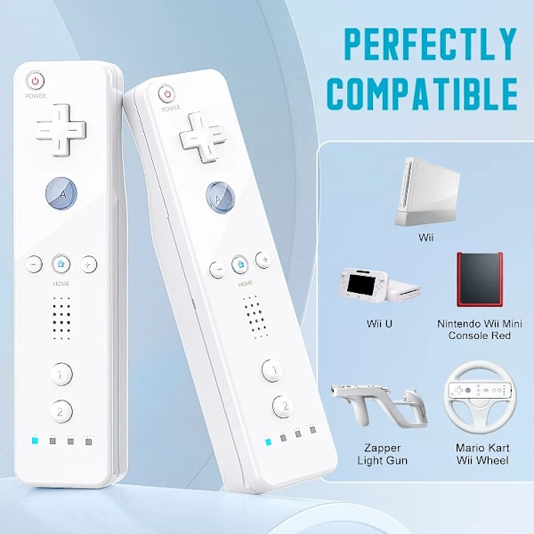 2 i 1 Kontroller Set Valfritt Motion Plus Joystick Trådlös Fjärrkontroll Gamepad med silikon fodral video spel