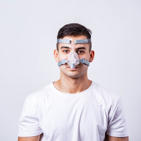 Nesemaske Med Hodeplagg Silisium Gel Puter For CPAP Maskin Søvn apné