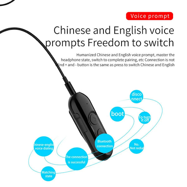 Clip On Bluetooth Headset Med Mikrofon Stereo Subwoofer Bluetooth Øretelefon