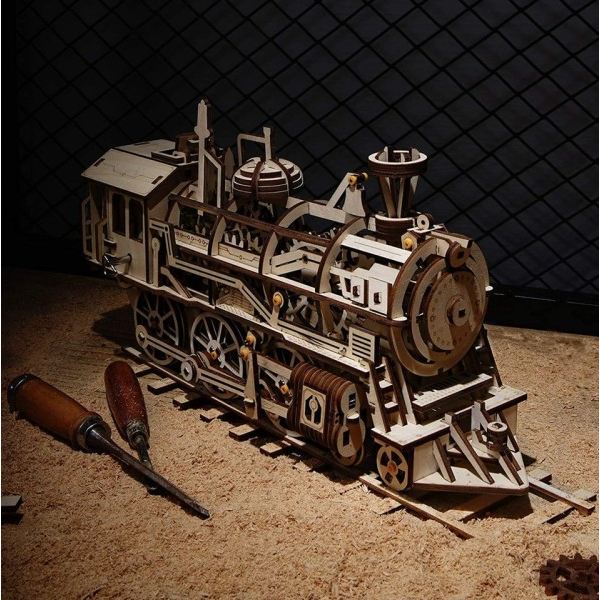 3D Mekanisk Model Træ Model Bygning Klods Kits Samling Legetøj