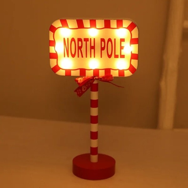 Jul gade skilt dekorativt lys træ juledag multifunktionelt energi spare LED lys