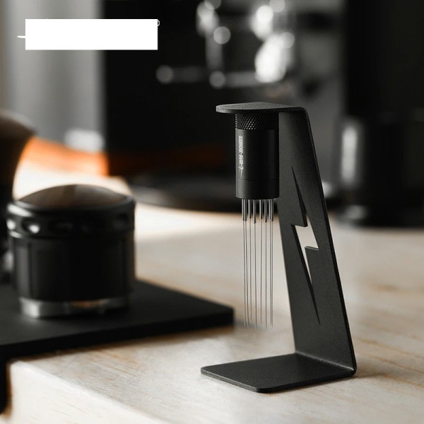Espresso Kaffe Omrörare med 4 reservnålar Magnetisk Absorption Stativ Barista Kaffe Omrörning Distribution Verktyg