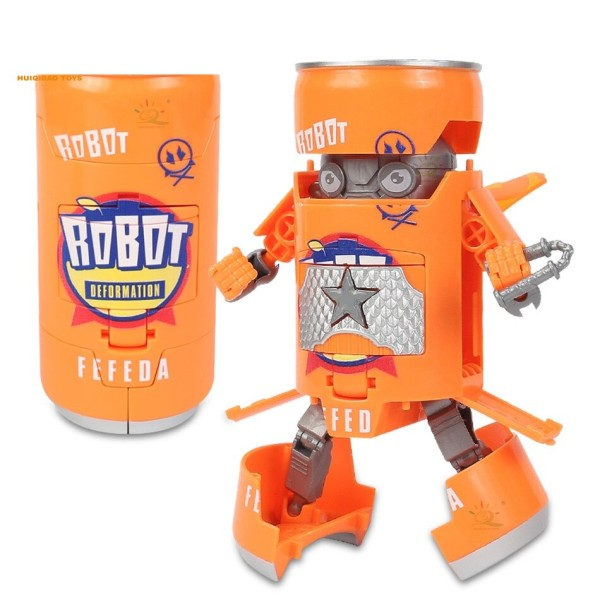 Transformation Sodavand Dåse Robot Deformation Action Figurer Klassisk Deformeret Legetøj
