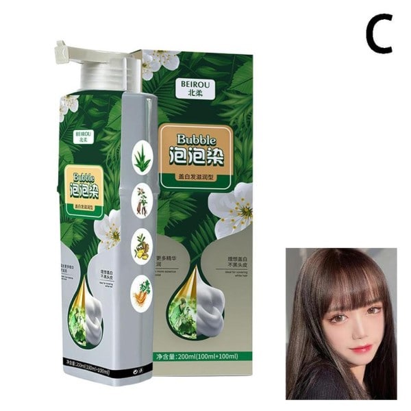 Pure Plant Extract För Grå Hår Färg Bubble Färg Bubble Hår Färg Plant Bubble Hår Färg schampo