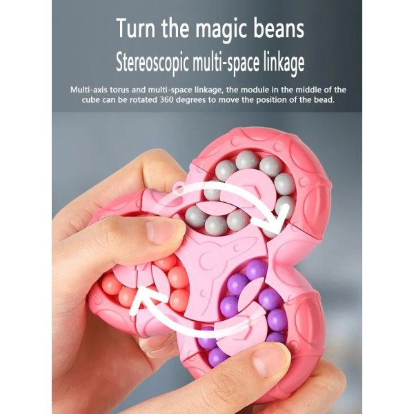 Roterende Magisk Bean Terning Fingerspids Legetøj Børn Puslespil Kreativt Interaktivt Spil Fidget Spinnere