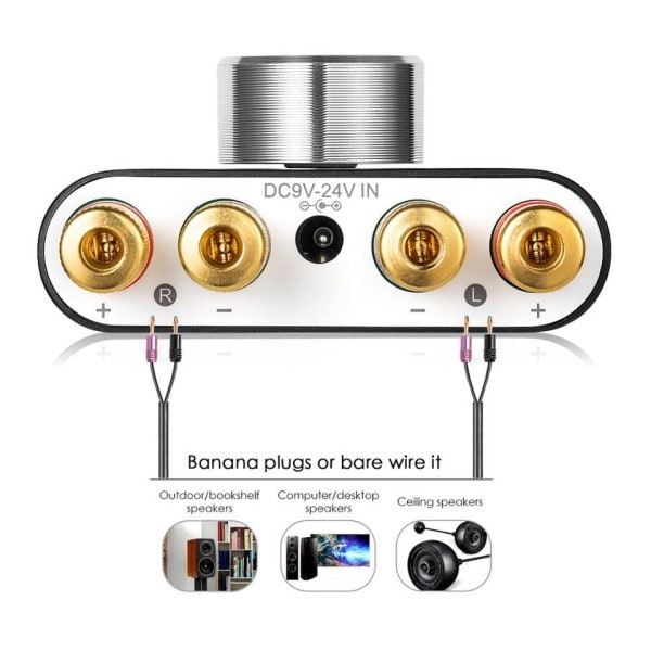Nobsound Mini Bluetooth 5.0 TPA3116 Digital Forsterker Hifi Stereo Audio Mottaker
