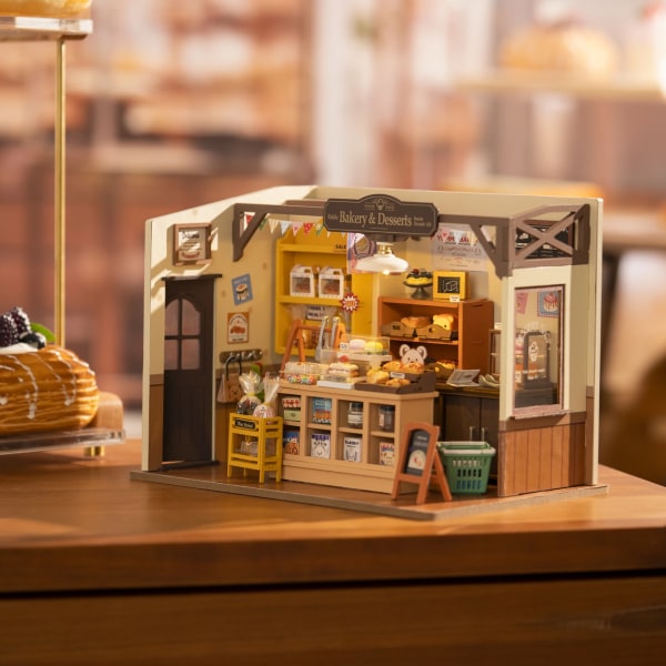 Rolife Becka's Baking Hus Gjør det selv Miniatyr Hus for Barn Barn 3D Tre Montering Leker