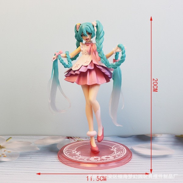 DIVA Arcade Pink Cherry Hatsune Miku Figure Anime Flicka Figurine Modell Dekoration Dolls