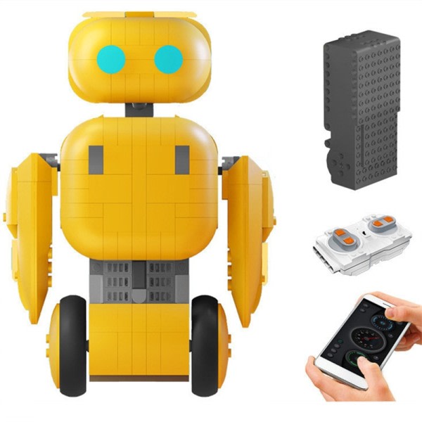 RC Intelligent Robot Elektrisk Byggnadsblock Klossar Bil Teknisk APP Programmering Fjärrkontroll Barn leksaker