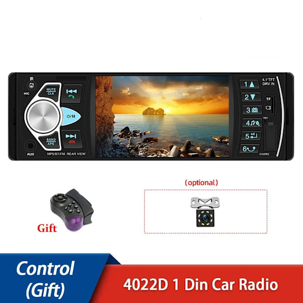 Auto Radio 1 Din 4,1 Tuuma FM Audio Stereo soitin