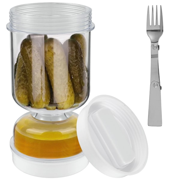Pickles burk med gafflar torr och våt dispenser gurka och oliver timglas burk