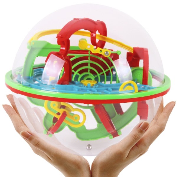 3D Magisk Intellekt Maze Ball 100 Step,IQ Balance Perplexus Magnetic Ball Marble Puzzle Game