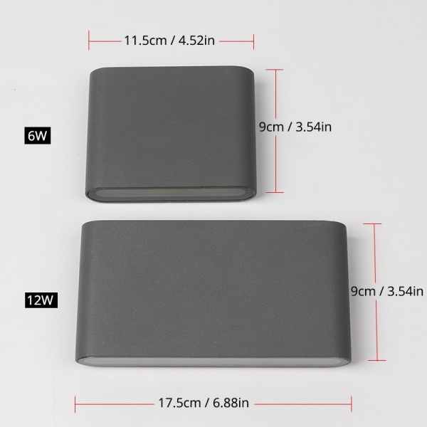 Ulko vedenpitävä seinä lamppu IP65 6W/12W LED seinä valo sisä sisustus valaistus