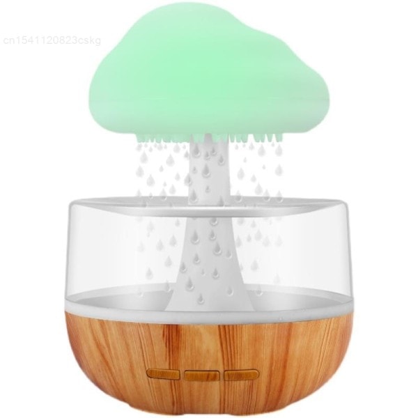 Desktop regn sky Fugter Slap af Aromaterapi Lampe USB Regn Lyd Diffuser 280ml Farverig Nat Lys