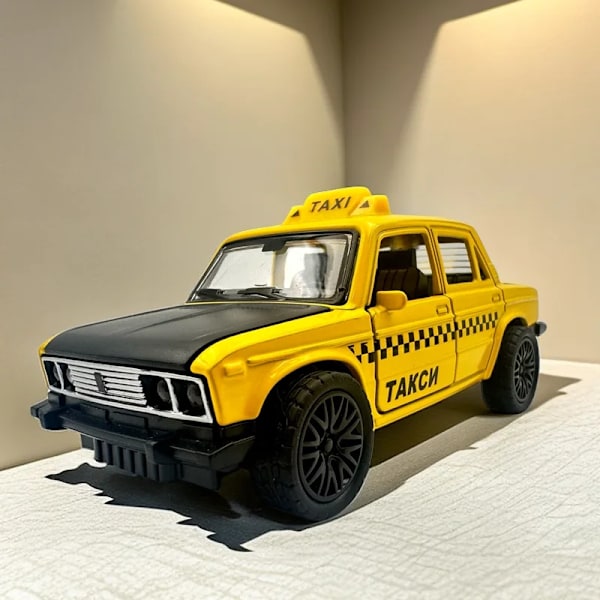 Taksi malli metalli takaisinveto simulaatio 12,5*5,2cm lelu auto tavaratilalla