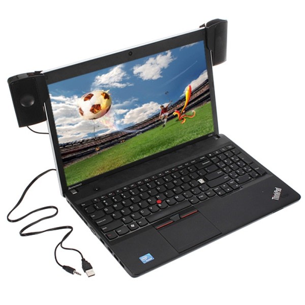 Mini Portable Clipon USB Stereo Högtalare line Controller Soundbar