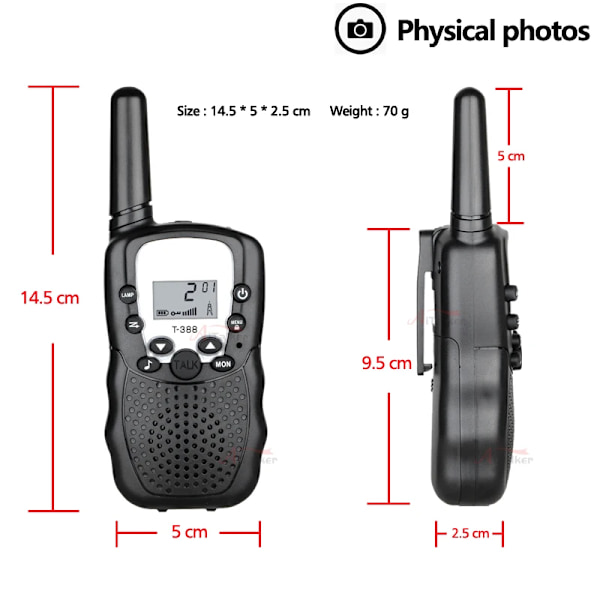 Kids Walki Talki 2 pieces Celular Handheld Transceiver Phone Radio Interphone