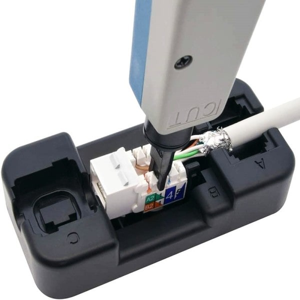 Universal RJ45 Cat6/Cat5E/Rj11/12 Keystone Jack Punch Down Stand Wiring Værktøj Modul Holder