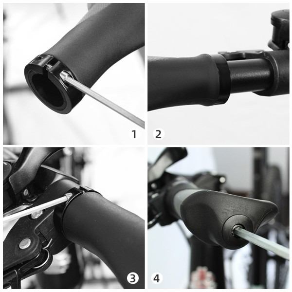 Ergonomiskt Cykel Grips Styre TPR Gummi Hölje Slida Tone Non-Slip MTB Cykling Hand Stöd