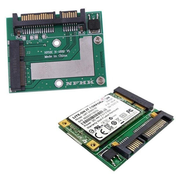 MSATA SSD Till 2.5'' SATA 6.0gps Adapter Omvandlare Kort Modul Board Mini Pcie Ssd