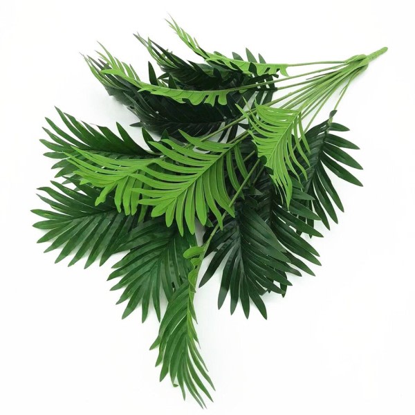 Kunstig plante spredt hale tropisk kunstig palme tre store planter blader falske palme blad