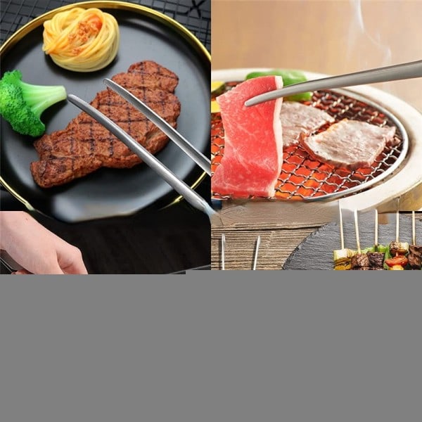Grill klämmor BBQ Tång Rostfritt stål Kök Tillbehör Matlagning Mat Ute Grillning Non-Stick  Biff  Verktyg