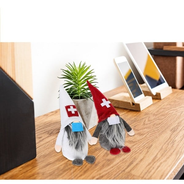 2 Gnome joulu työpöytä koristelu metsä mies hahmo
