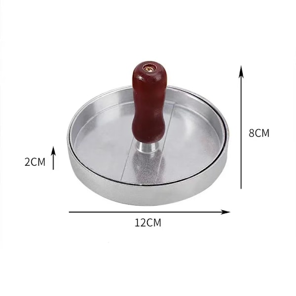 Burger Press Non-Stick Hamburger Patty Maker med Voks Papir Aluminium Burger Maker