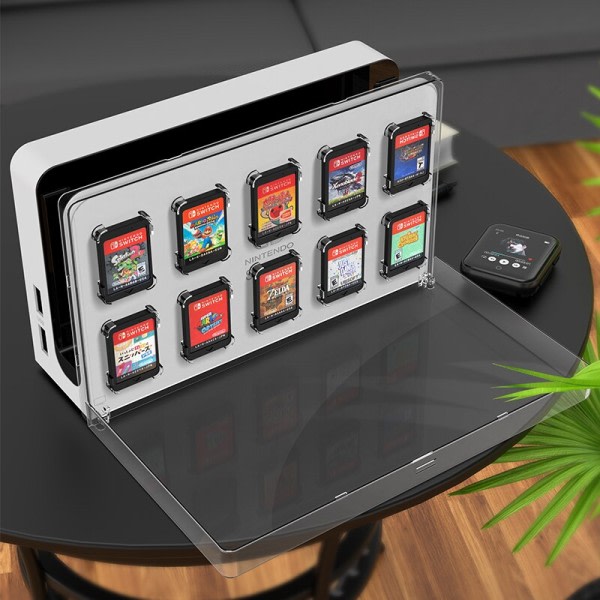 Nintendo Switch OLED Oplader Dock Cover Case Med Spil Card Opbevaring