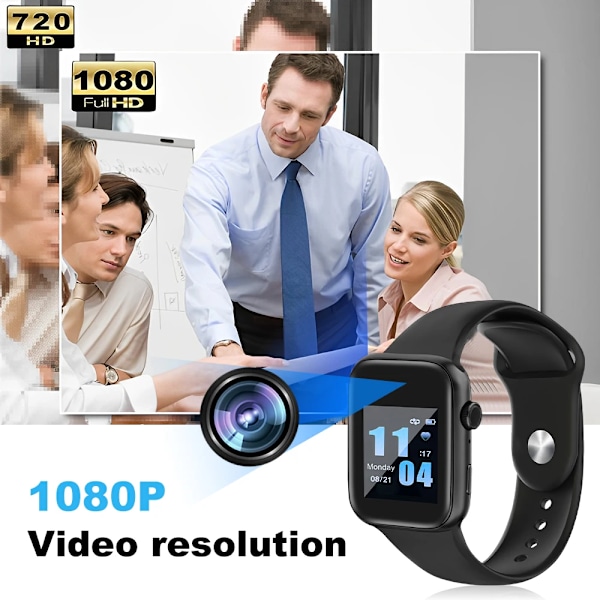 256GB Smart Watch 1080P Mini Kamera Audio Video Optager