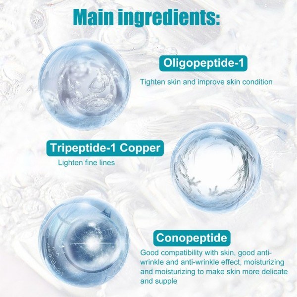 Peptid Rynke Fjerner Face Serum Anti Aging Essence Lifting Opstrammende Fade Fine Lines