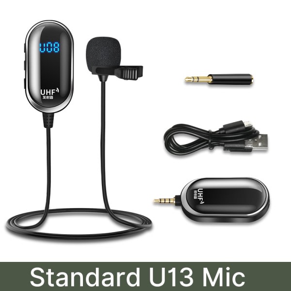Lavalier Lapel Langaton mikrofoni Real Time Tallennus Vlog Mic Youtube Live haastattelu