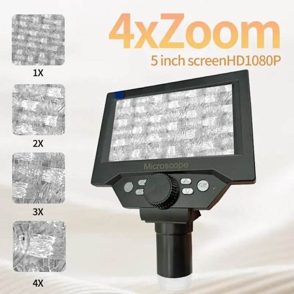 5,5" LCD Digital Mikroskop 1000X 1080P Mønt Mikroskop Forstørrelsesglas med stander lodning mikroskop til elektronik reparation