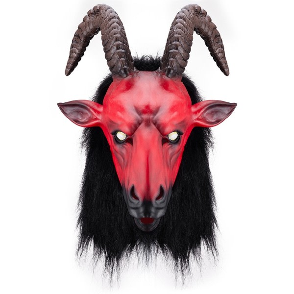 Horror Halloween Maske Dæmon Antelope Latex Maske Anonym Maske Cosplay Hovedbeklædning Rekvisitter