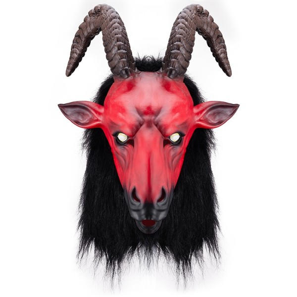 Skräck Halloween Mask Demon Antilop Latex Mask Anonym Mask Cosplay Huvudkläder Rekvisita