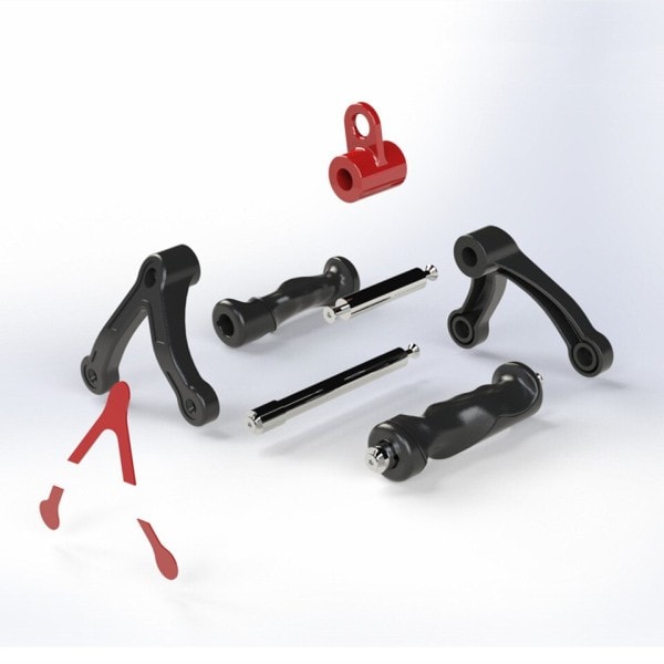 V-formad Rodd Stång 360°Roterande V-handtag Biceps Triceps Rygg Träning T-stång