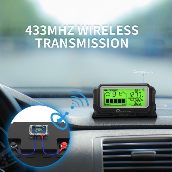 LED Batteri Tester Monitor Head Up Display Professionell Batteri Hälso Tester Verktyg