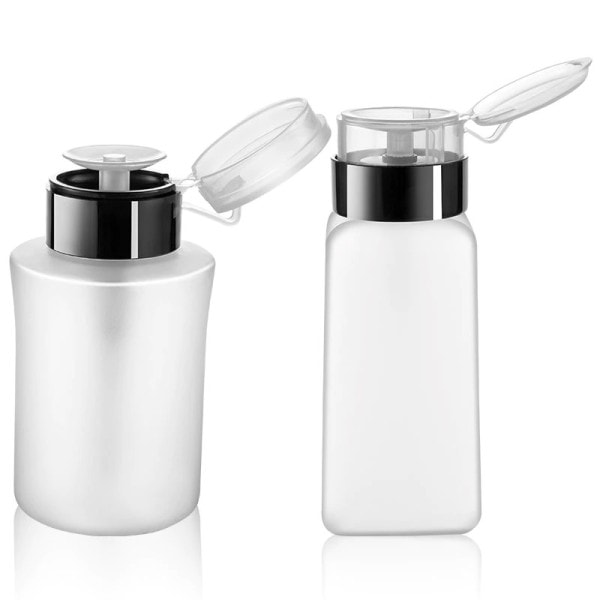 Negle Flaske Tom Press Pumpe Dispenser Plast Polish Fjerner Renser Bærbar Sminke Manikyr Verktøy
