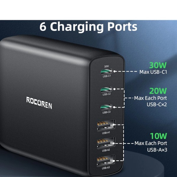 Multiple Type C Oplader USB C PD Hurtig Oplader Hurtig Opladning 4.0 3.0 Desktop Oplader Station