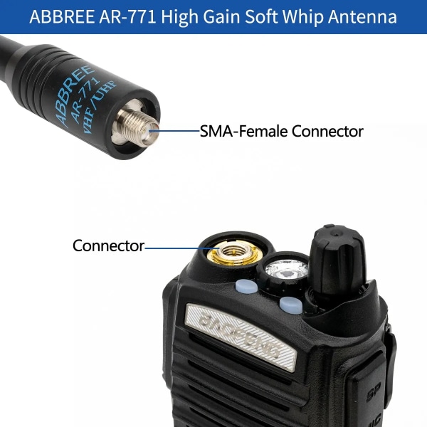 Ammattilainen naaras antenni kaksikaistainen 144/430MHz Baofengille UV 5R S9PLUS UV 13 21Pro UV K5 Walkie talkie