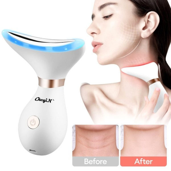 Led Kasvo ja Kaula hieronta Photon Therapy Anti Aging Reduce Double Chin Iho Lifting Device