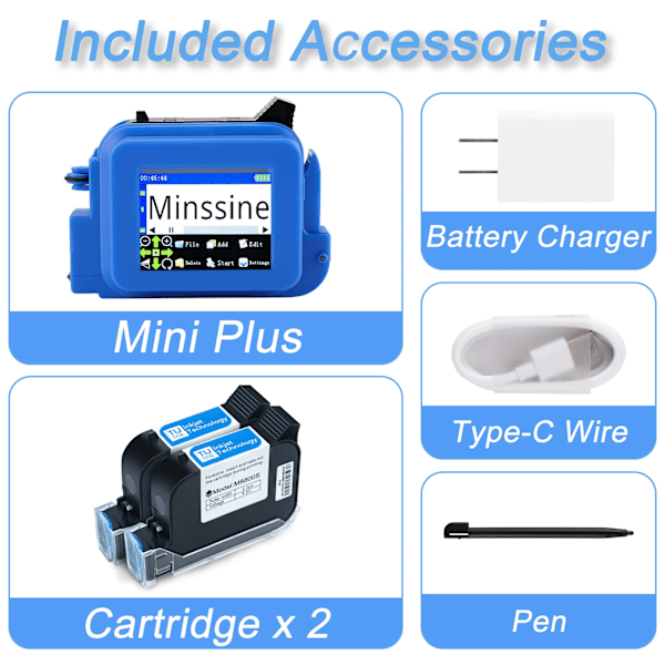 12,7 mm Dyse Mini Håndholdt Inkjet Printer