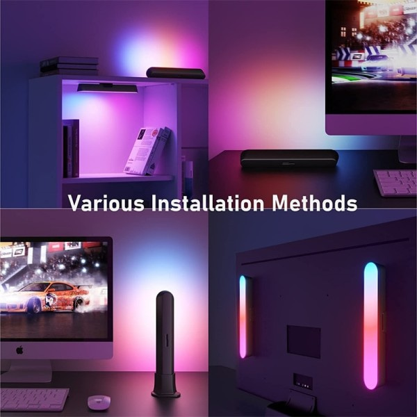 RGB Symphony Lights LED Desktop Atmosfære Natt Lys Musikk Rhythm Ambient Pickup Lampe